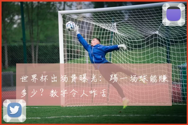 世界杯出场费曝光:踢一场球能赚多少?数字令人咋舌